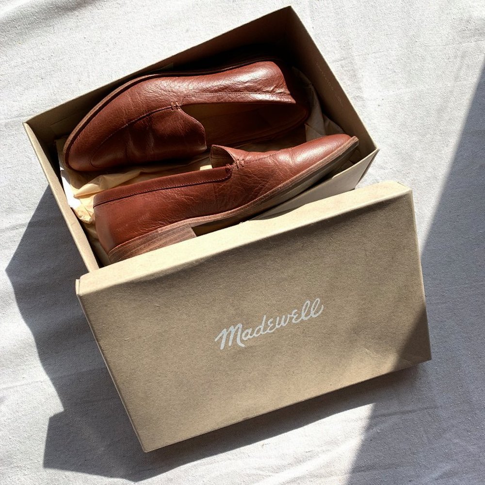 Madewell Mahagony Leather Loafers style# H2419 GUC - Picture 3 of 8